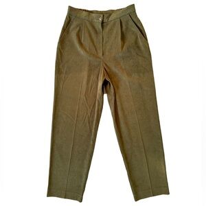 Vintage Pleated Green Trousers
